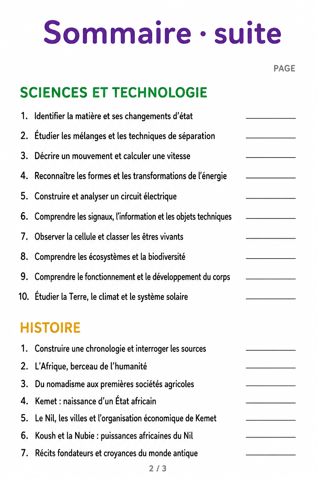 Mon année scolaire avec la méthode africaine : 6ème 11-12 ans – Français, mathématiques, histoire-géographie et hiéroglyphes | Exercices progressifs avec corrigés