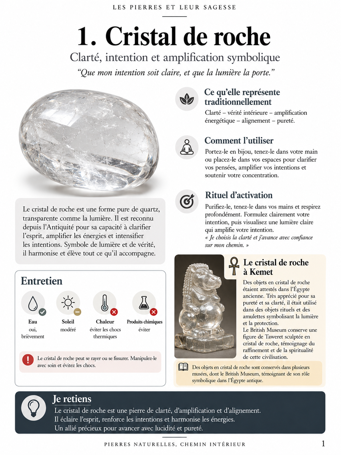 Mini-Guide PDF — Apprendre à connaître sa pierre