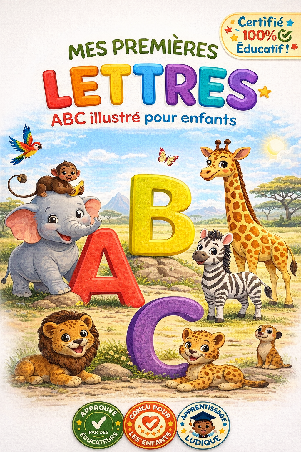 Mes premières lettres illustrées pour enfant