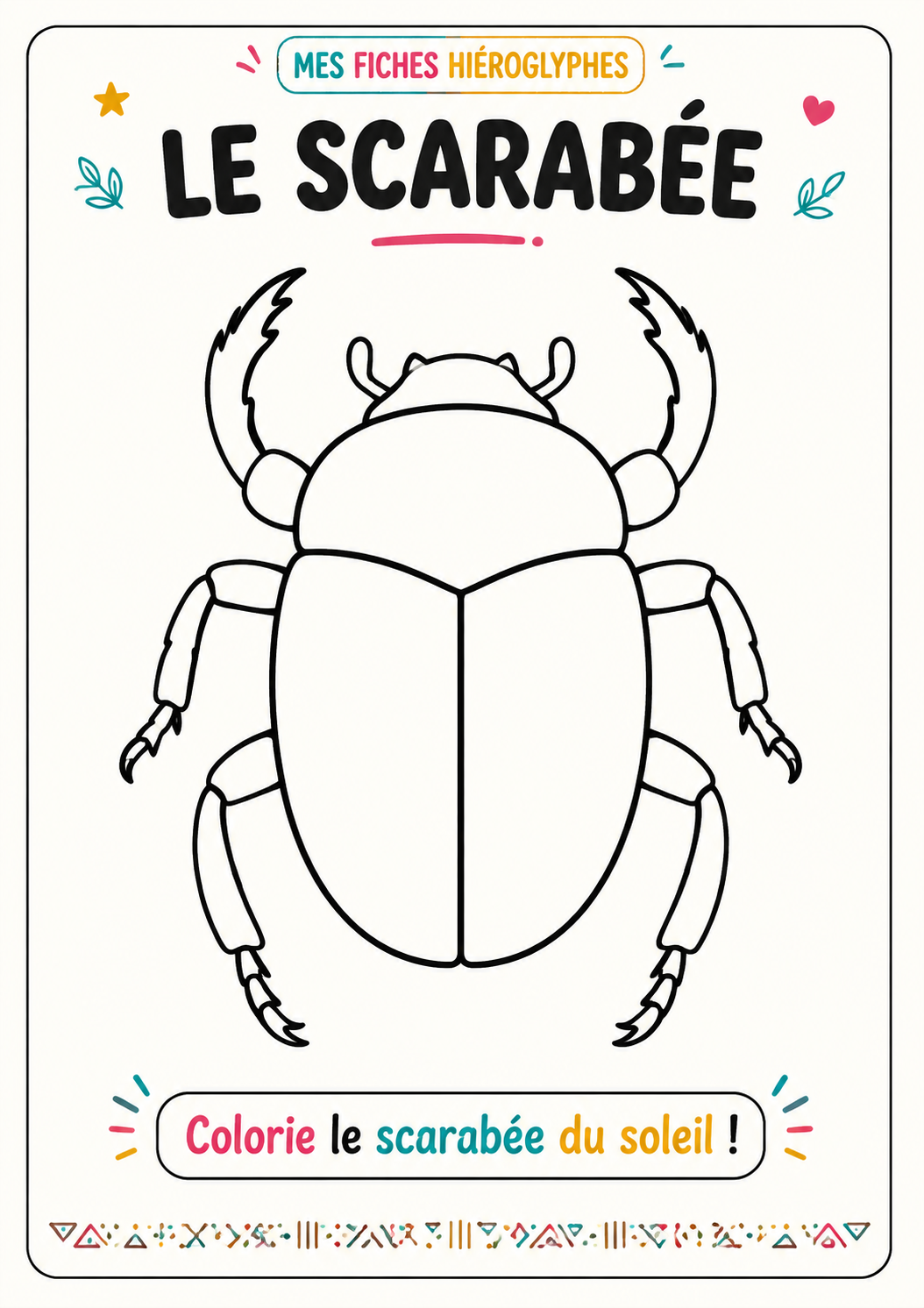 Mes fiches hiéroglyphes — pack à imprimer