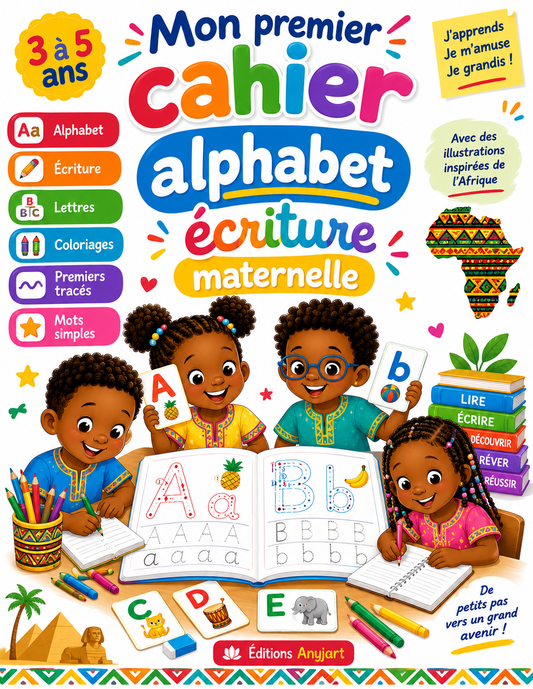 Mon premier cahier d’alphabet et d’écriture : Maternelle 3-5 ans | Tracer, repérer et écrire les lettres majuscules de A à Z