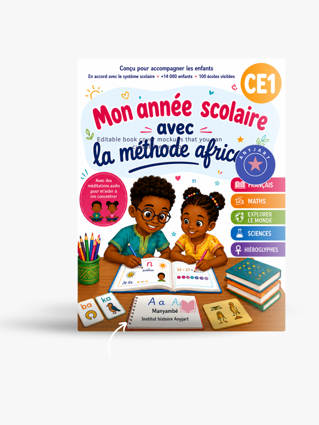 Mon cahier de mathématiques africaines – CE1 7-8 ans | Conforme au programme scolaire | Calcul, problèmes, mesures et géométrie