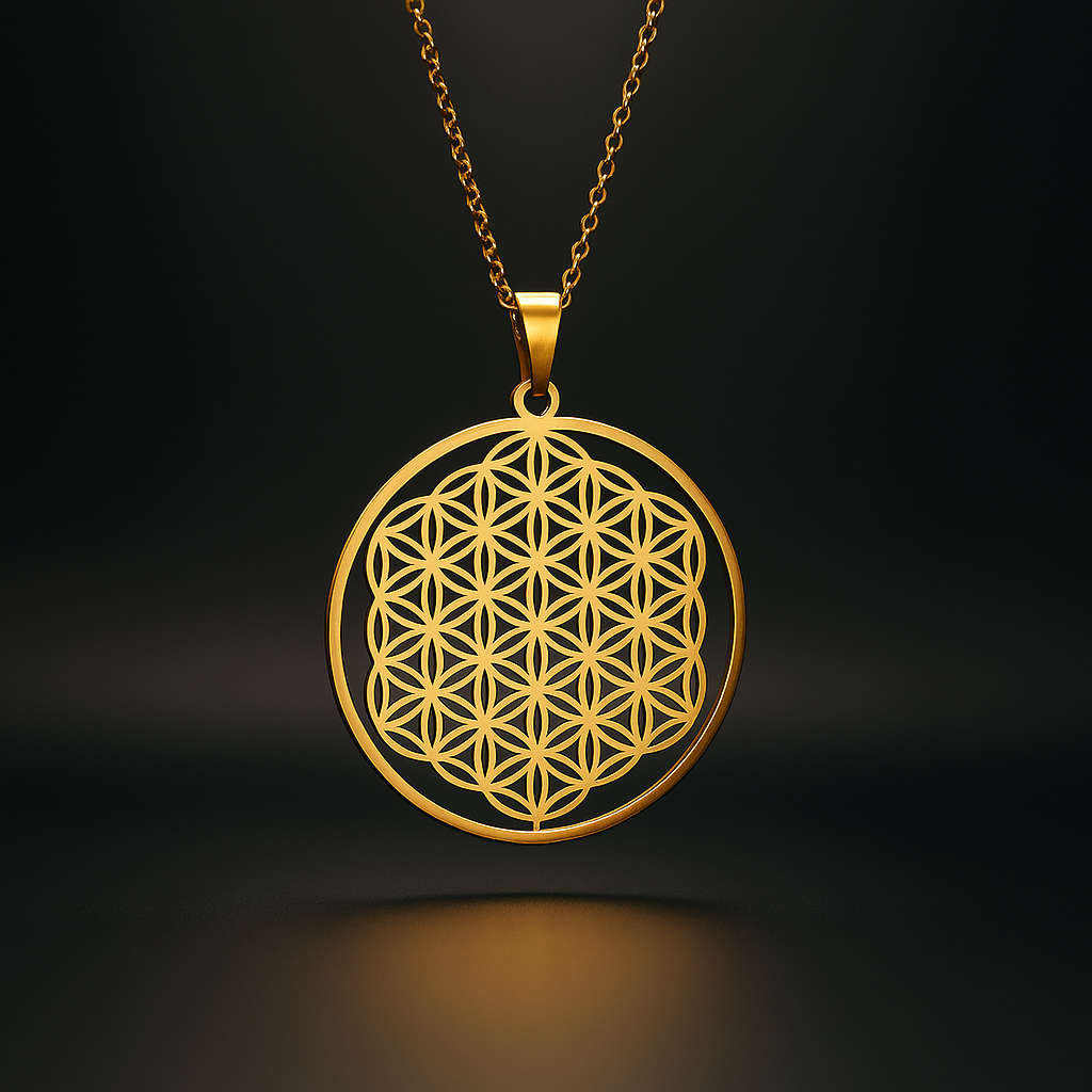 Pendentif Fleur de Vie Doré