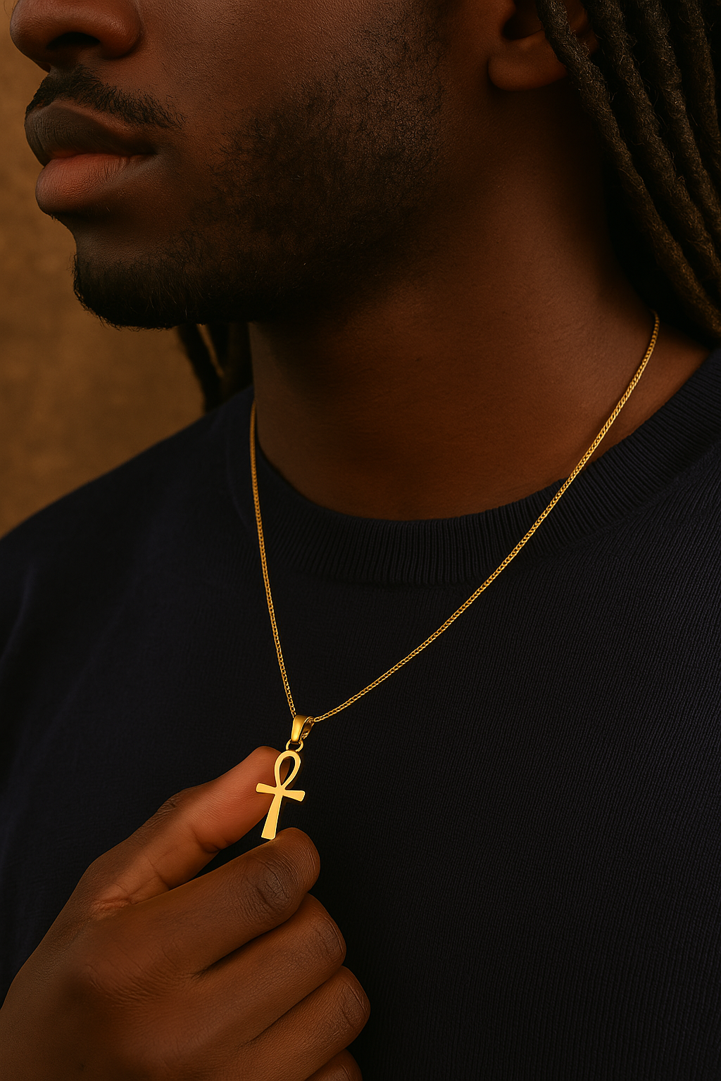 Collier Ankh Doré