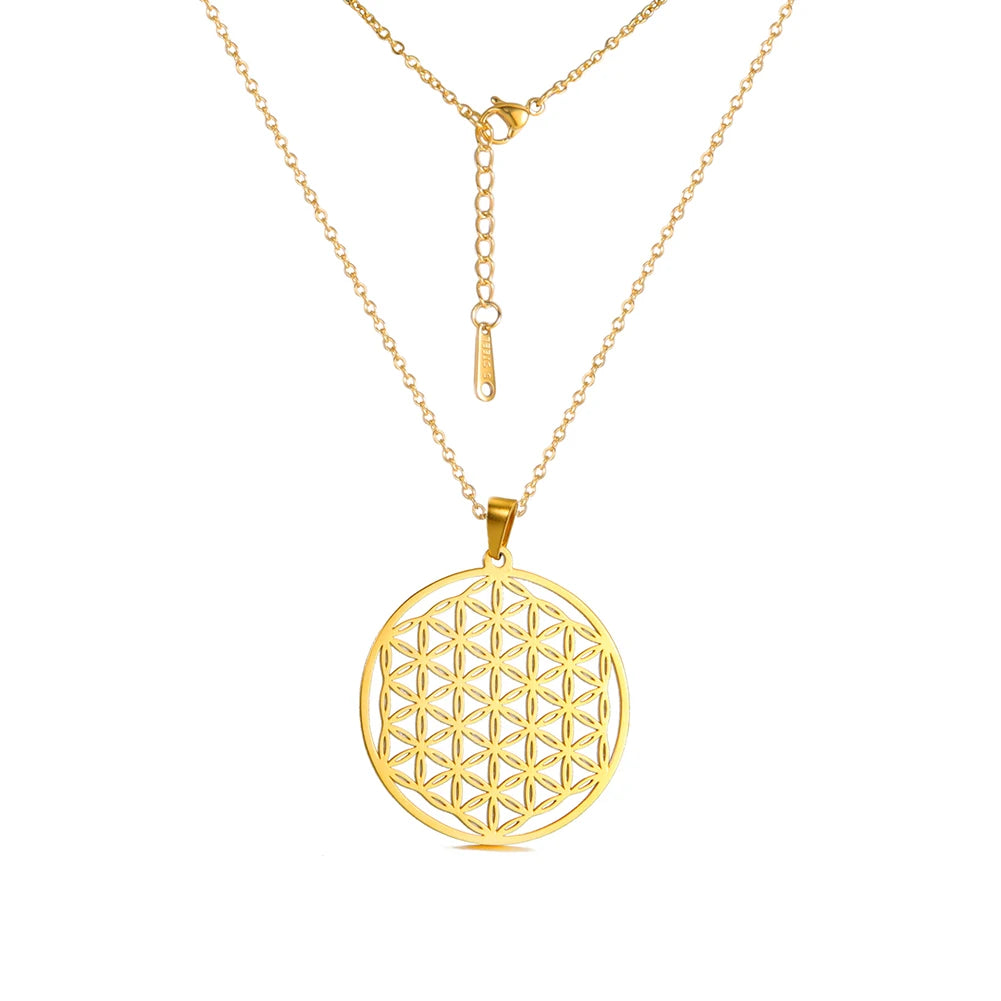 Pendentif Fleur de Vie Doré