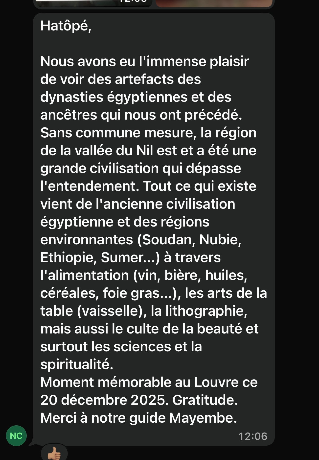 Visite du musée du Louvre