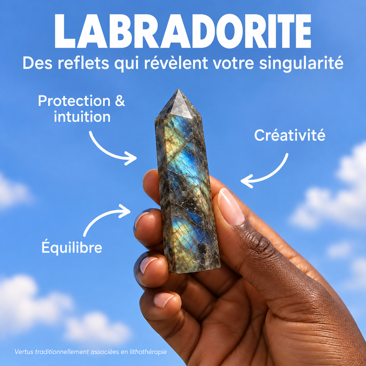 Obélisque en Labradorite
