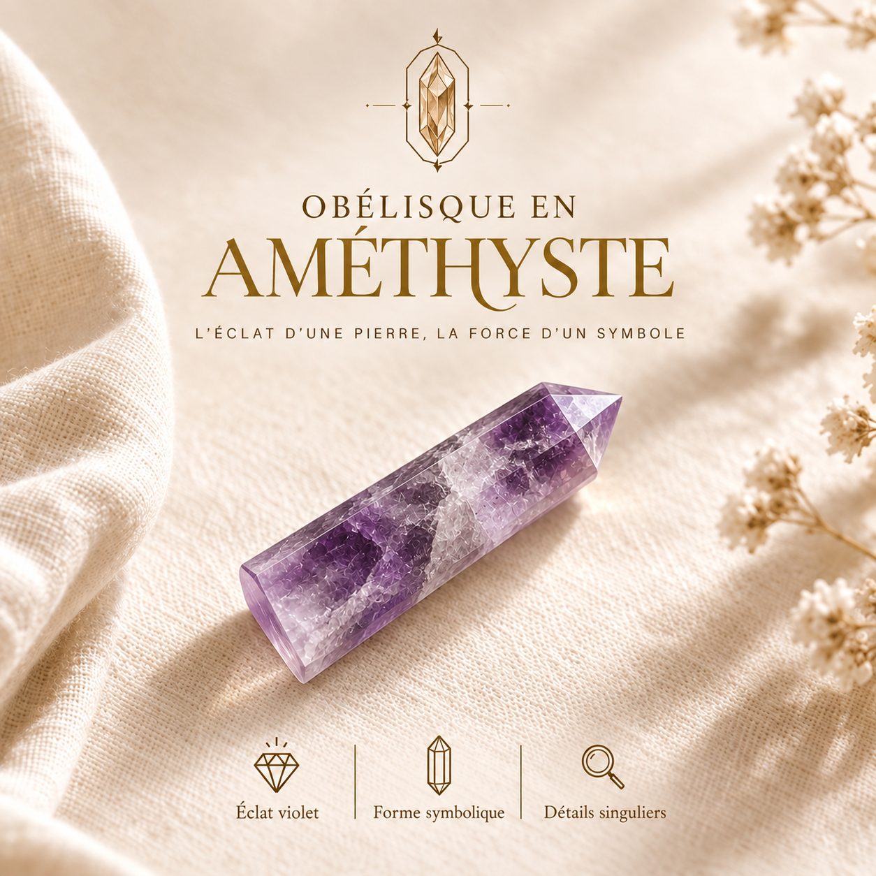 Obélisque en Améthyste