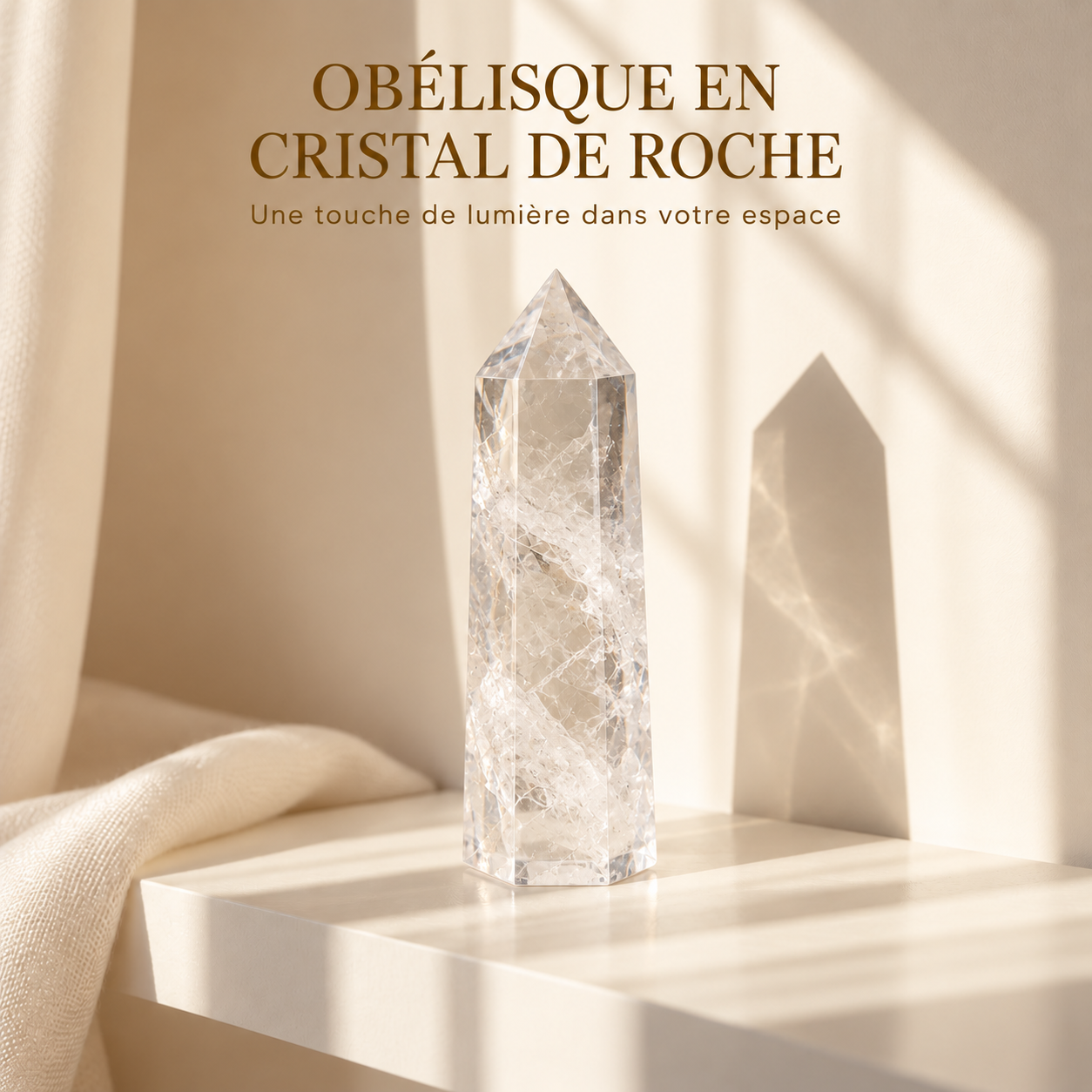 Obélisque en Cristal de Roche