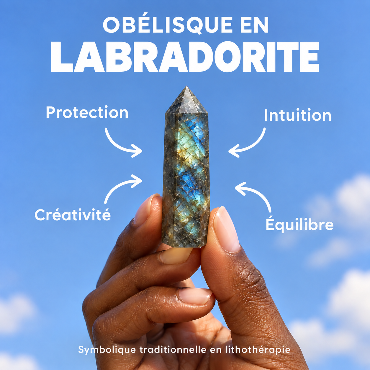 Obélisque en Labradorite
