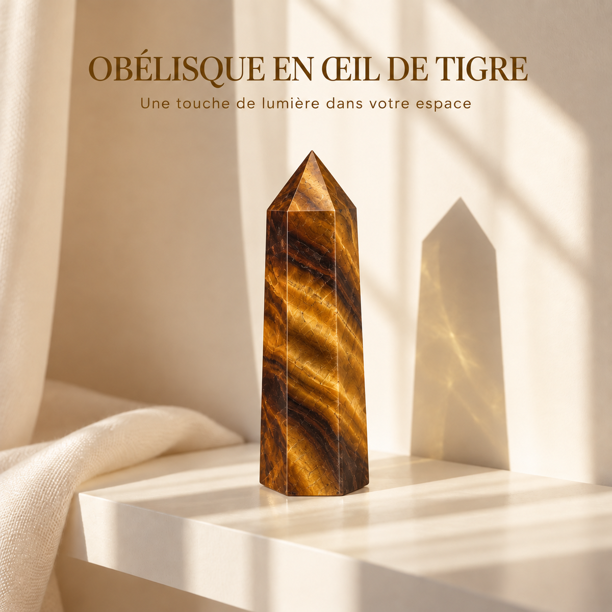 Obélisque en Œil de Tigre