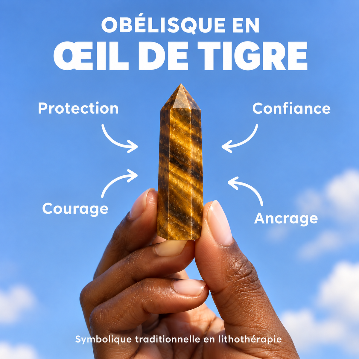 Obélisque en Œil de Tigre