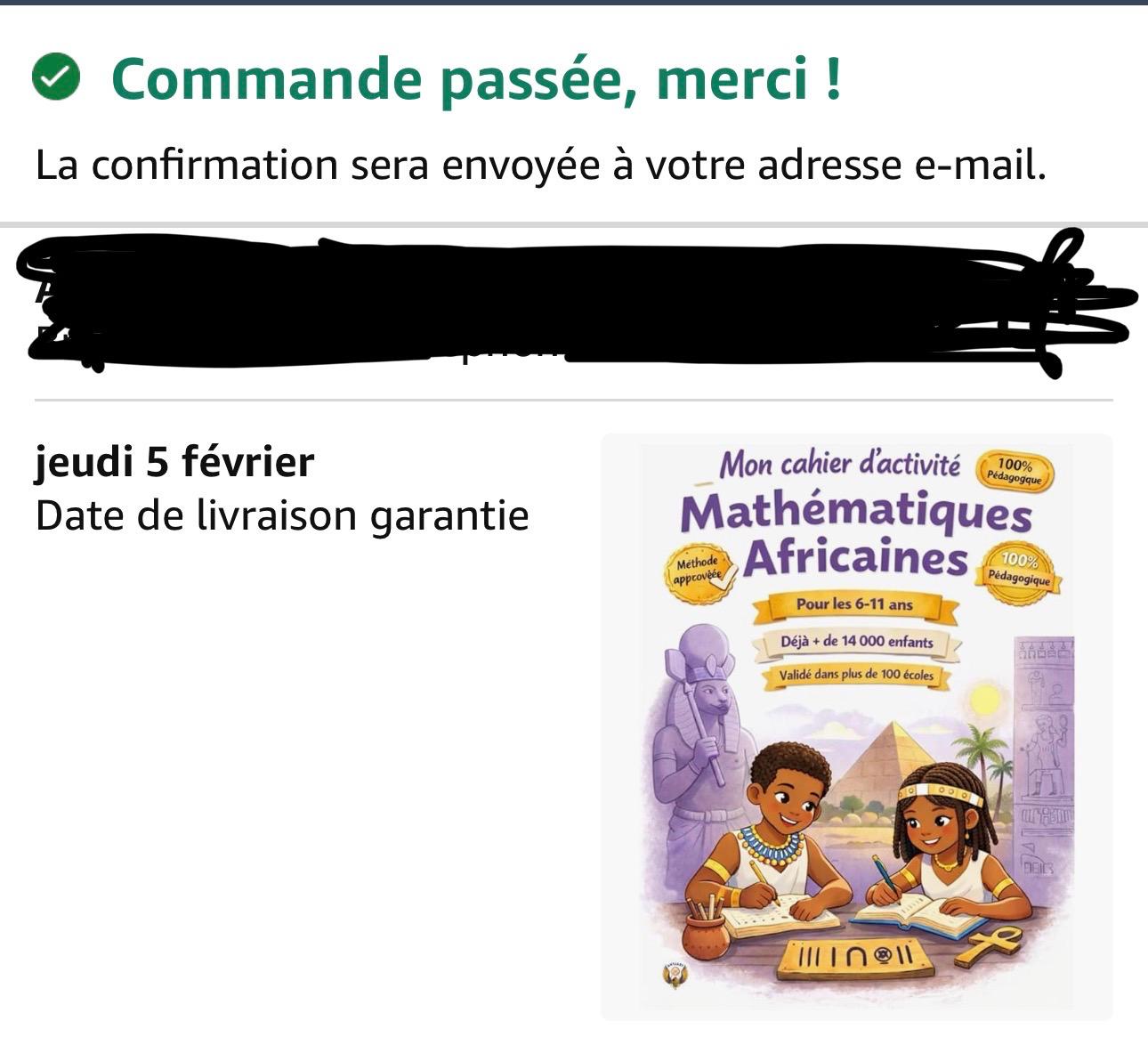 Mon cahier avec pleins d'activités de mathématiques africaines - ici uniquement zone Europe