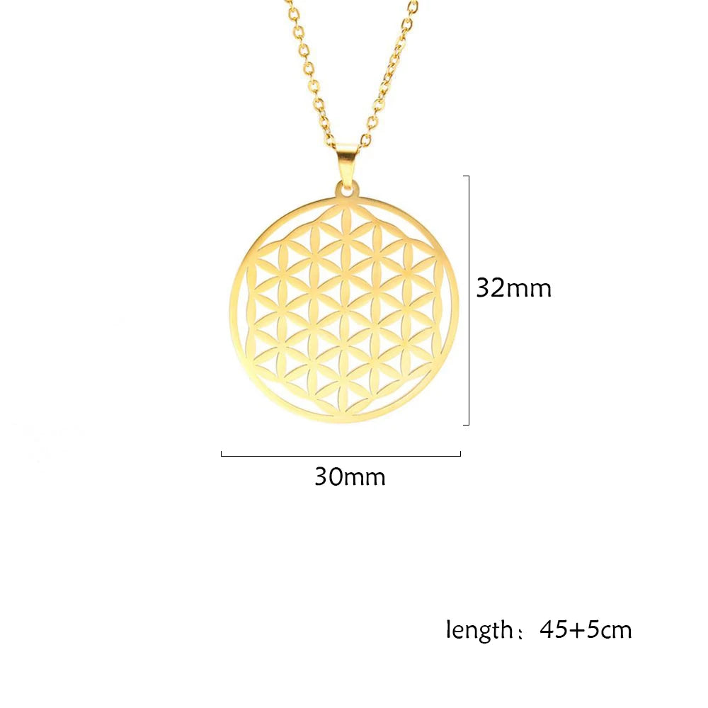 Pendentif Fleur de Vie Doré