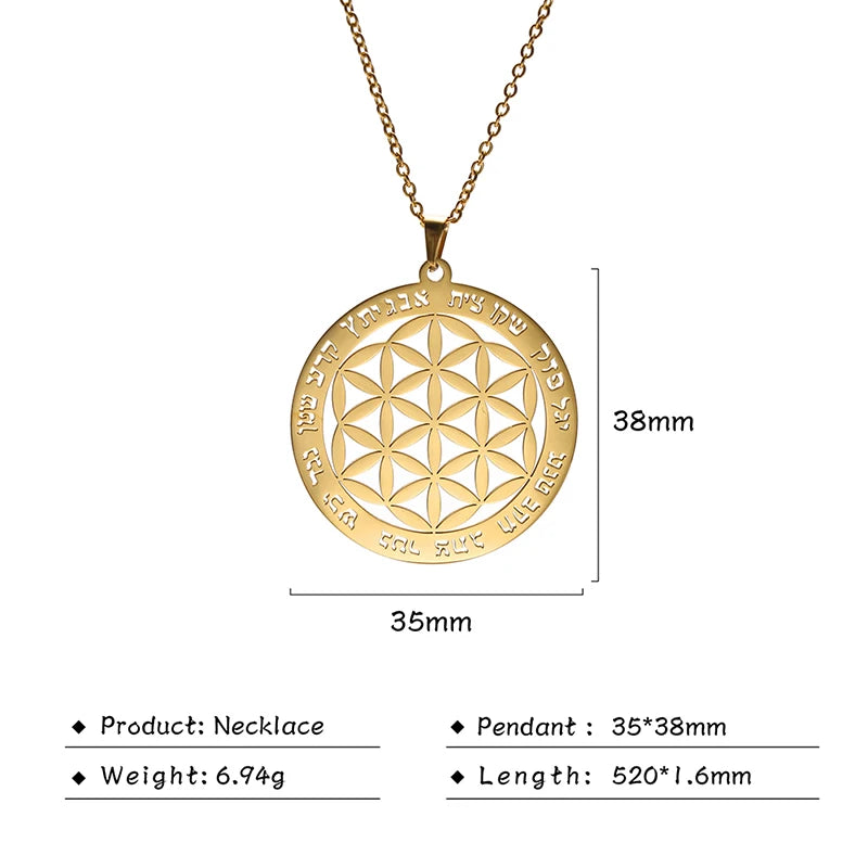 Pendentif Fleur de Vie Doré