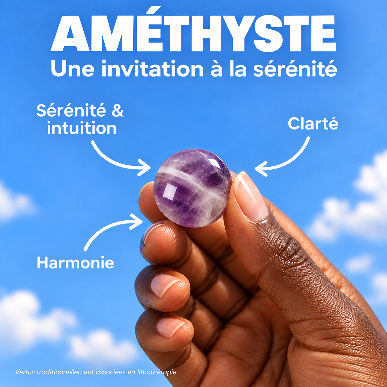 Cabochons Améthyste 12 mm
