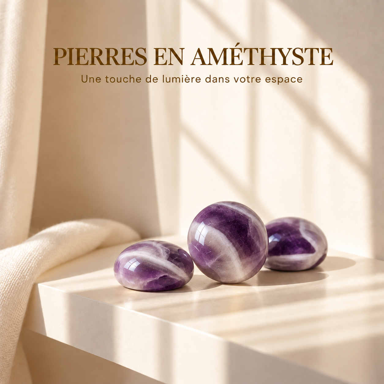 Cabochons Améthyste 12 mm