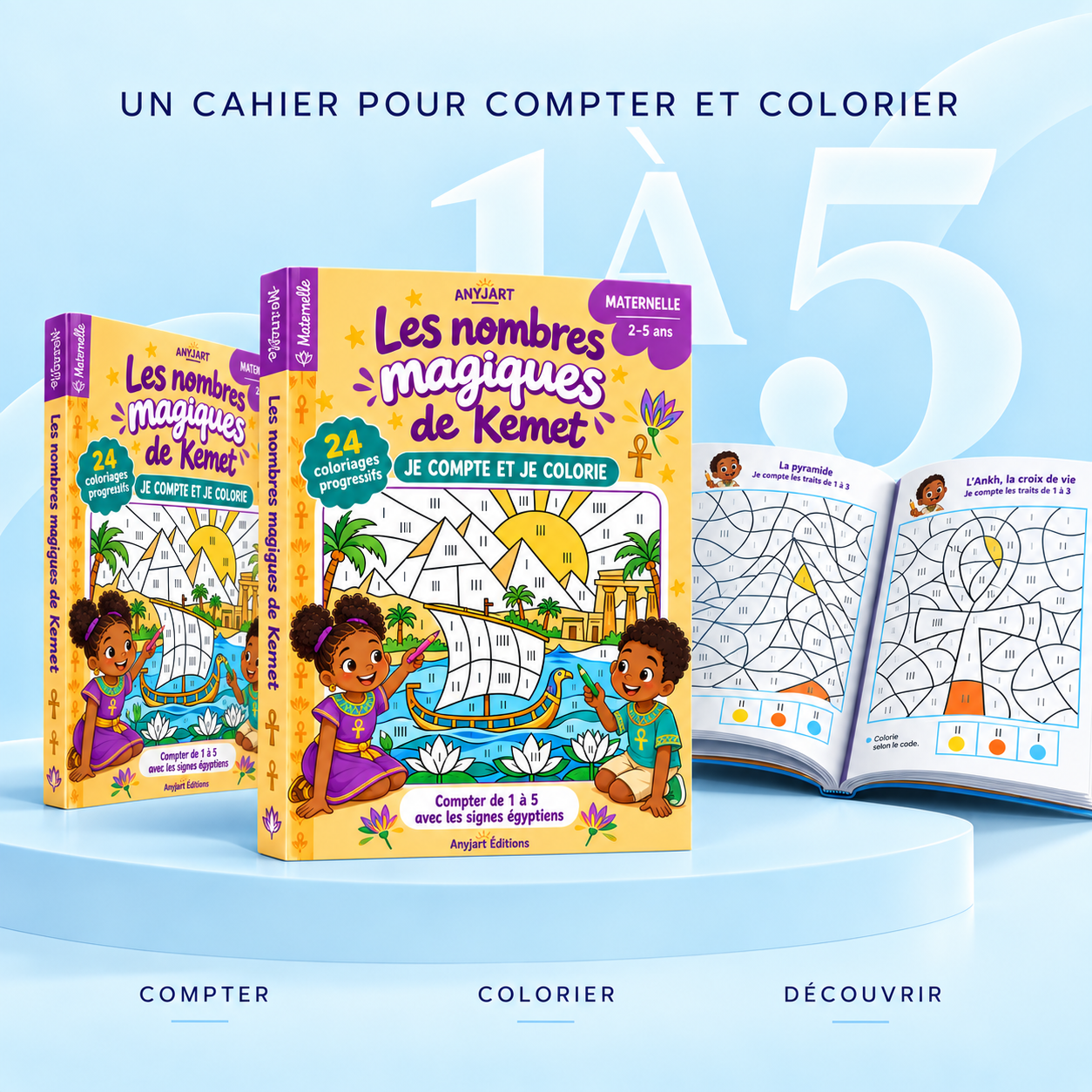 Un cahier pour compter et colorier de 1 à 5