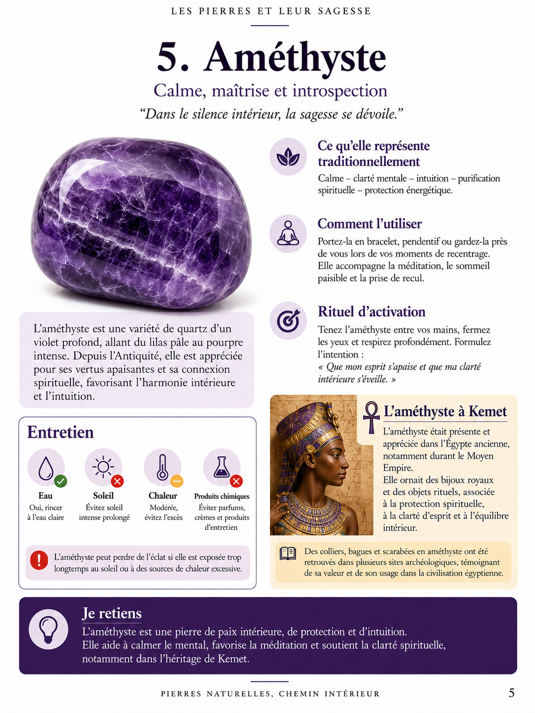 Mini-Guide PDF — Apprendre à connaître sa pierre