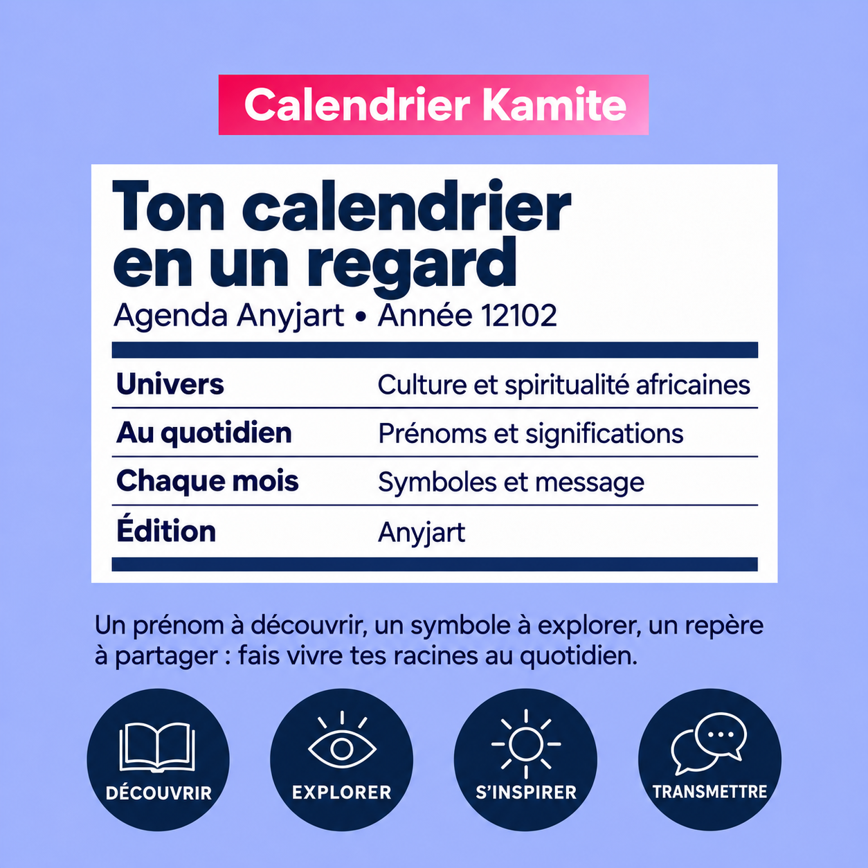 Calendrier Kamite - An 12102