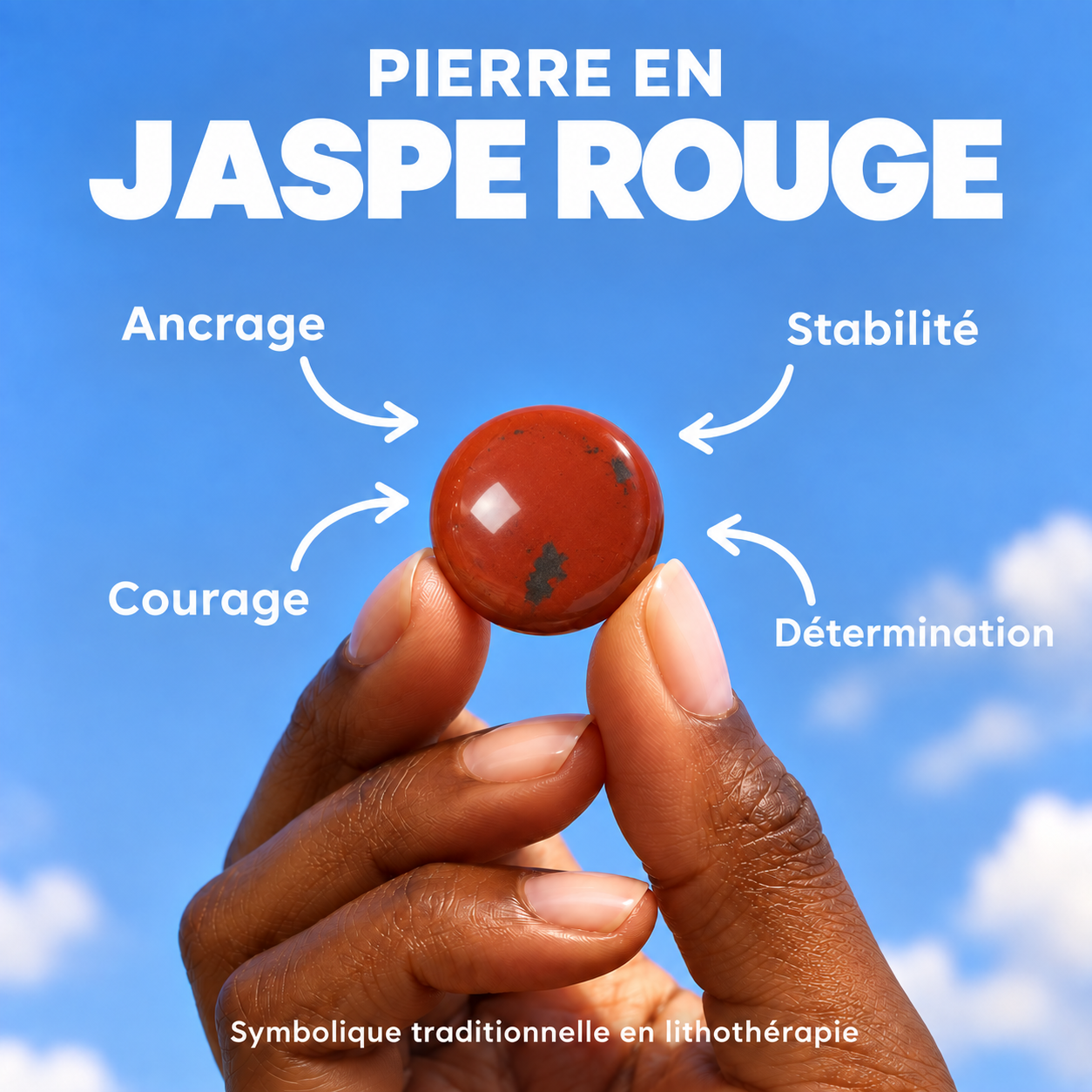 Cabochons Jaspe Rouge 12 mm