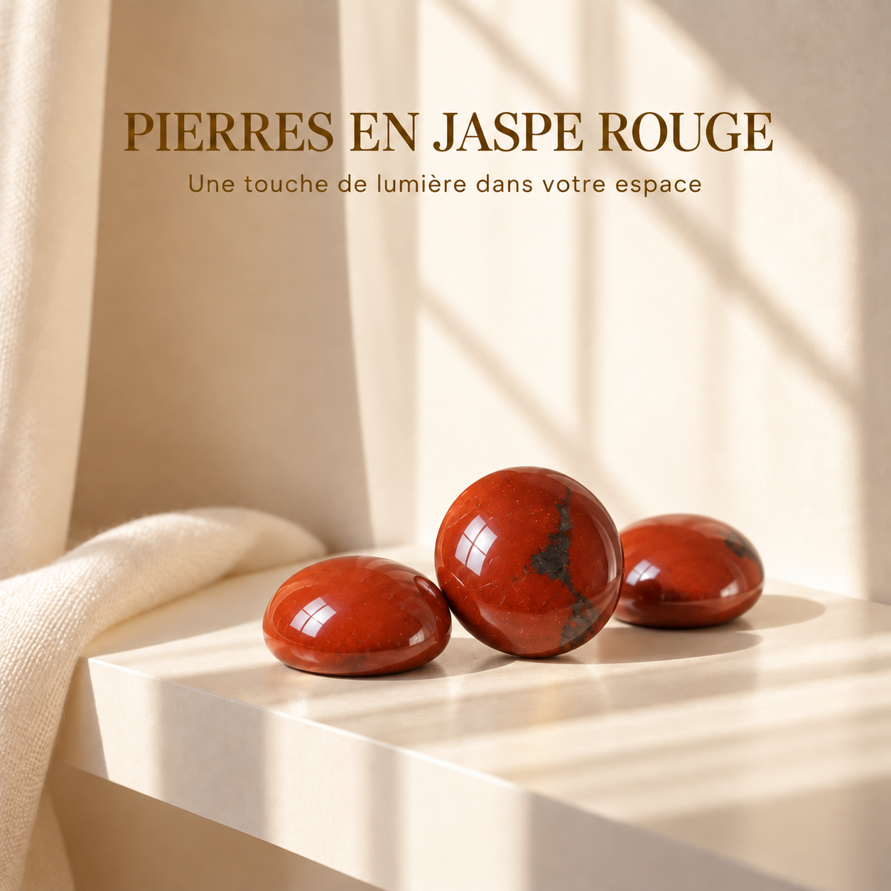 Cabochons Jaspe Rouge 12 mm