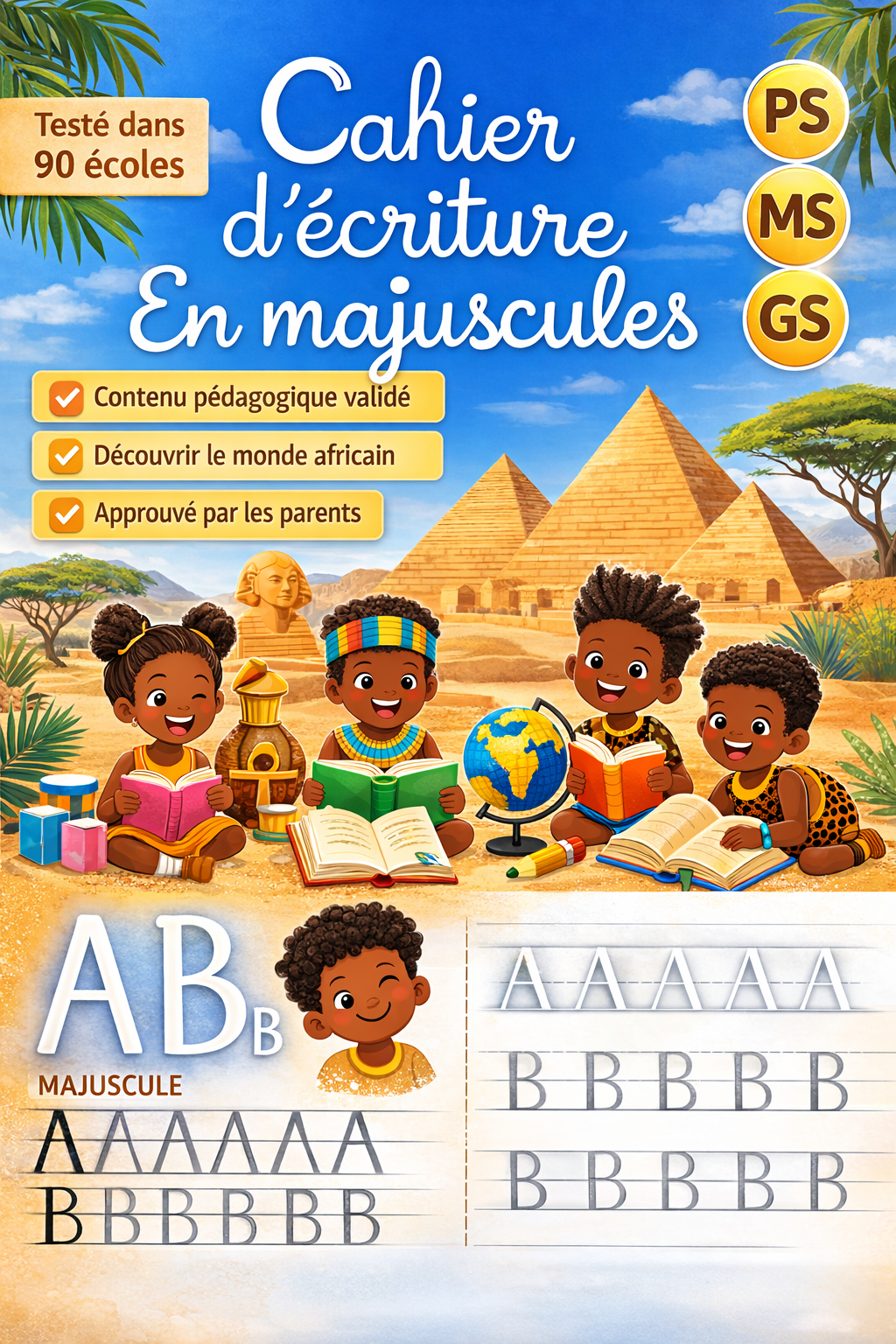 Mon premier cahier d’alphabet et d’écriture : Maternelle 3-5 ans | Tracer, repérer et écrire les lettres majuscules de A à Z