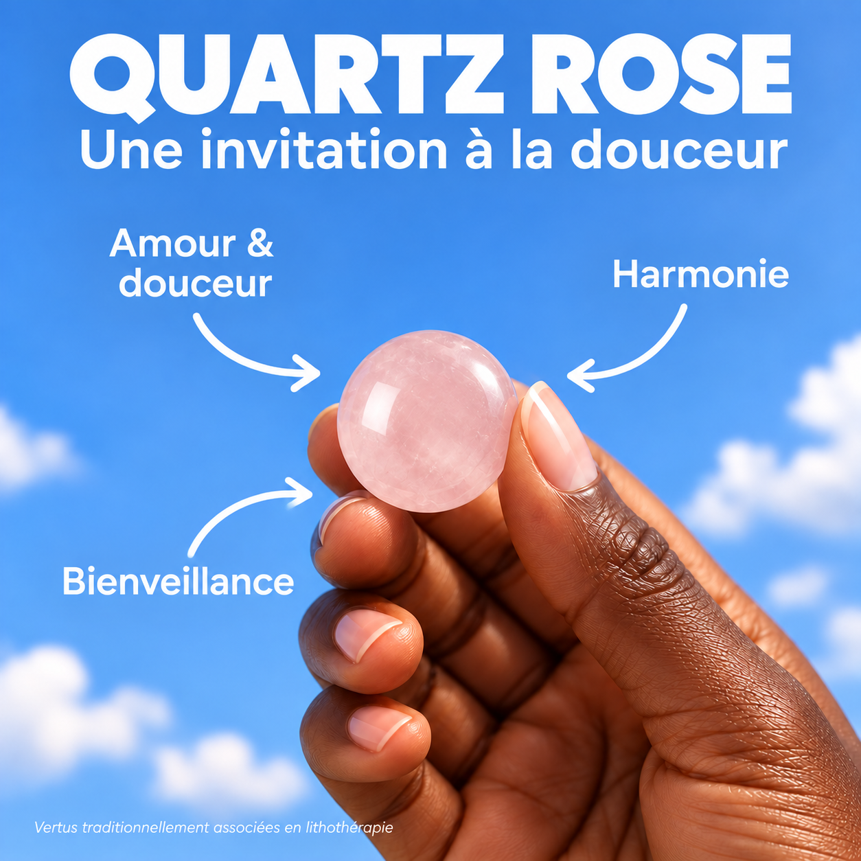 Cabochons Quartz Rose 12 mm